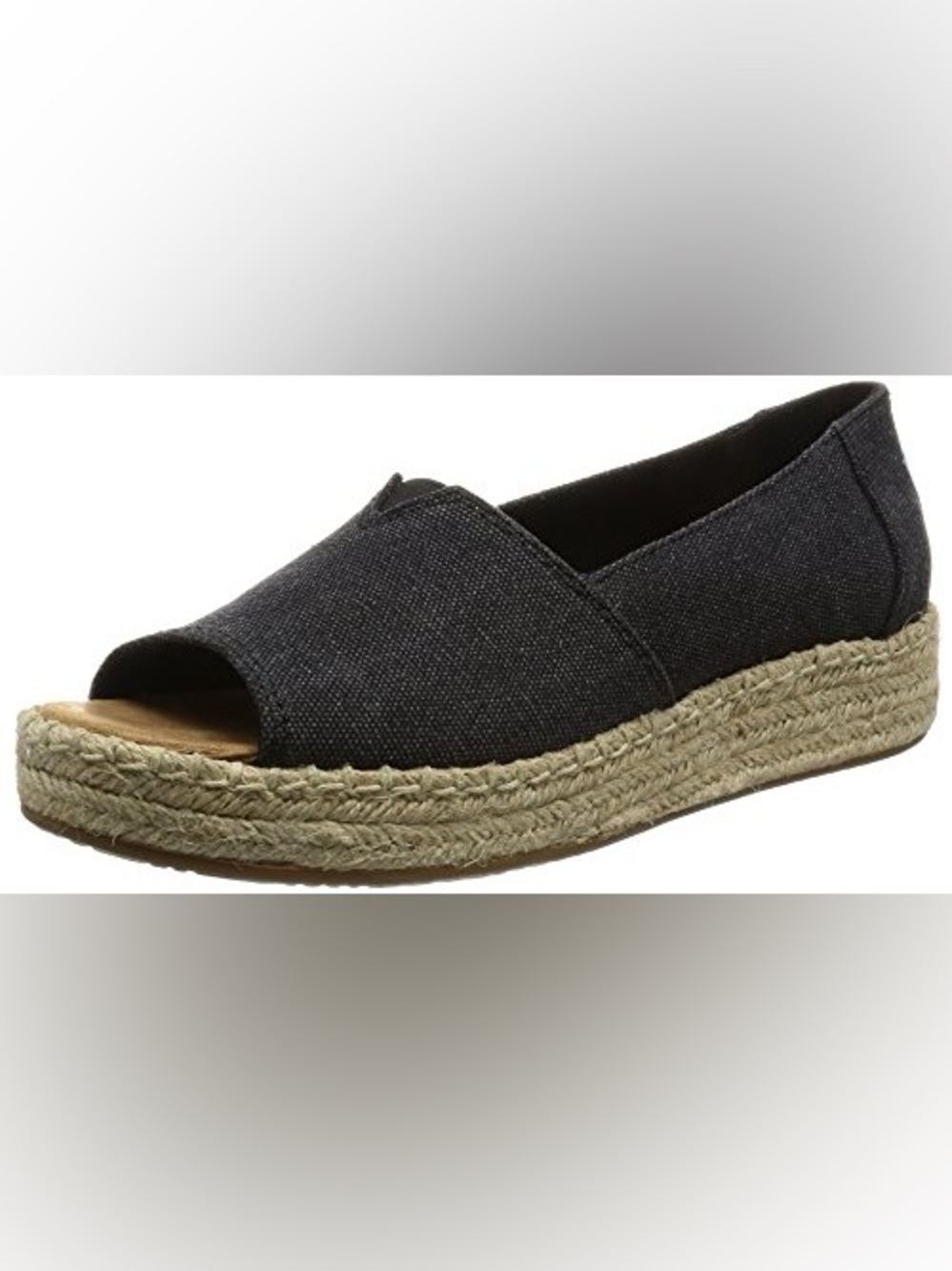 TOMS Open Toe Platform Alpargata Shoes